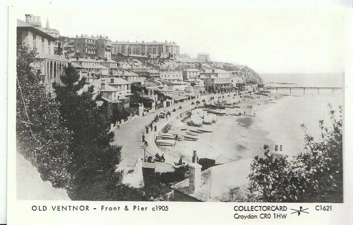 Isle of Wight Postcard - Old Ventnor - The Front & Pier c1905 - BH540