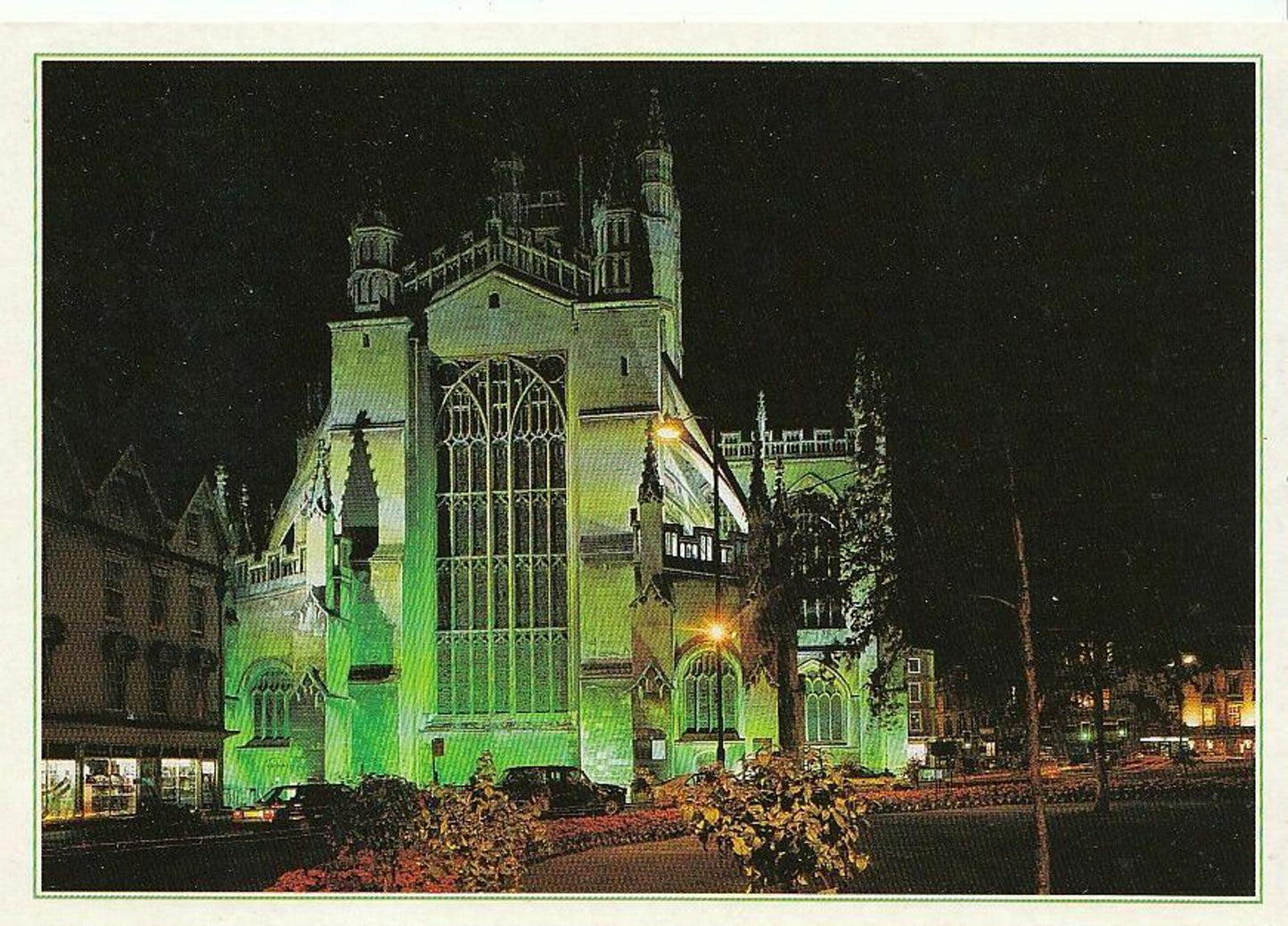 Somerset Postcard - Bath Abbey by Night AB639
