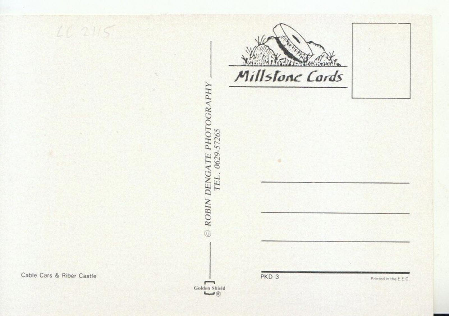 Derbyshire Postcard - Cable Cars and Riber Castle, Matlock Bath 20771A