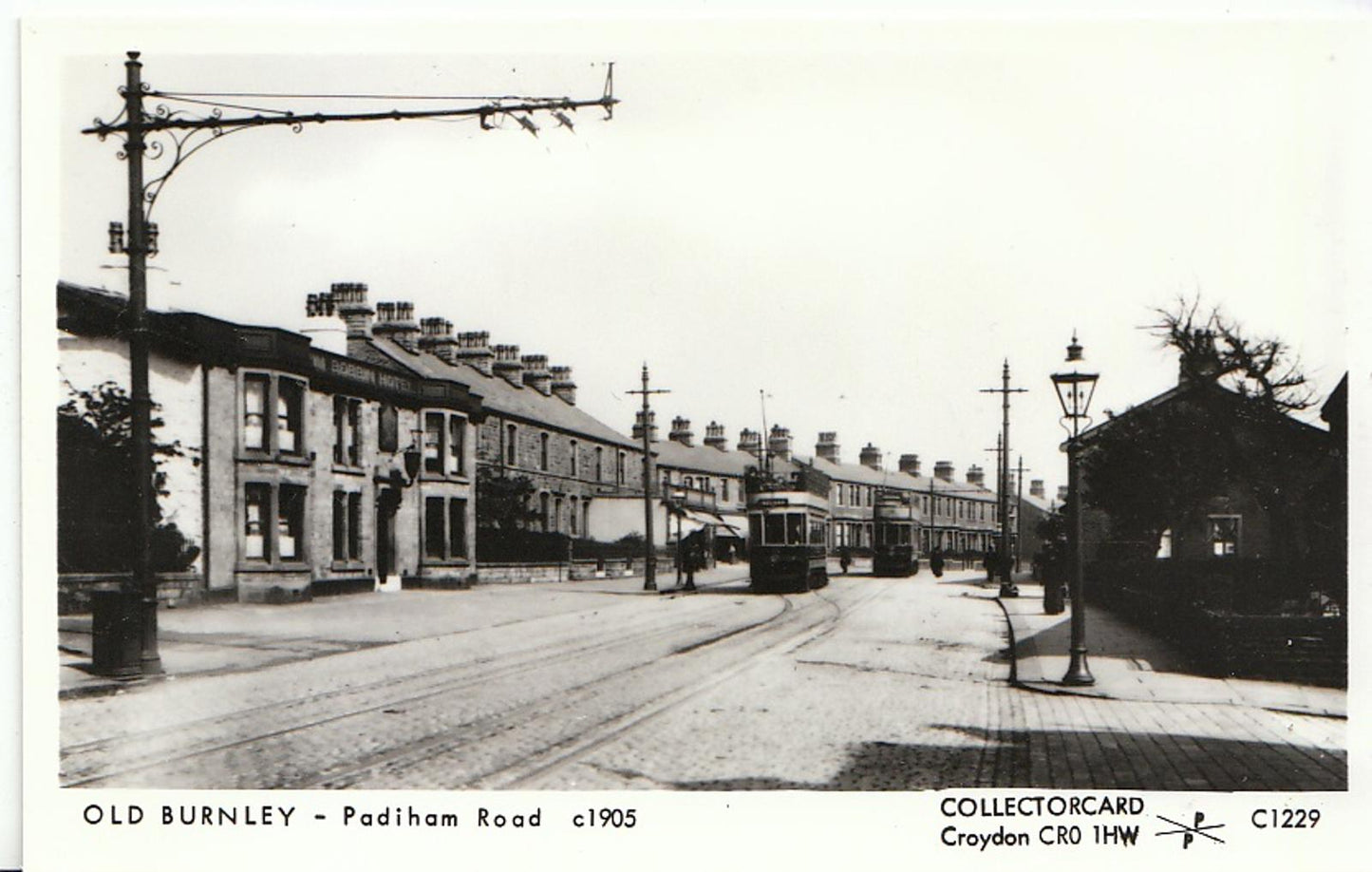 Lancashire Postcard - Old Burnley - Padiham Road c1905 - BH110