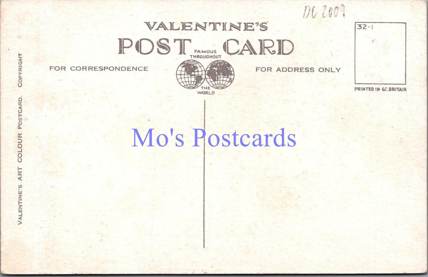 Poetry Postcard - Poem, From The Hearts That Don't Forget DC2009