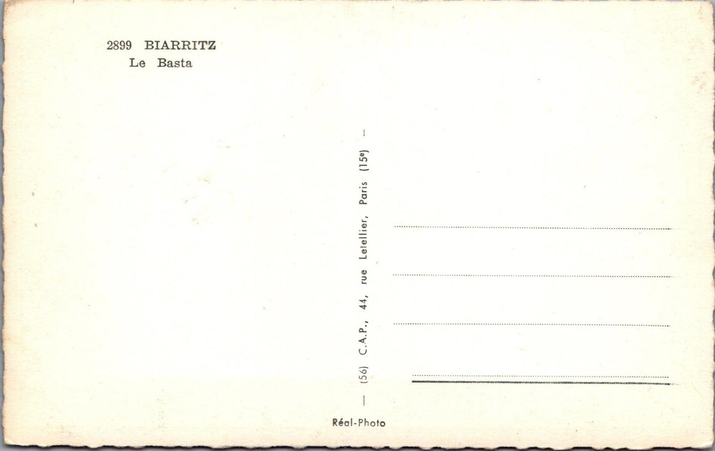 France Postcard - Biarritz - Le Basta - Pyrénées-Atlantiques RS30239