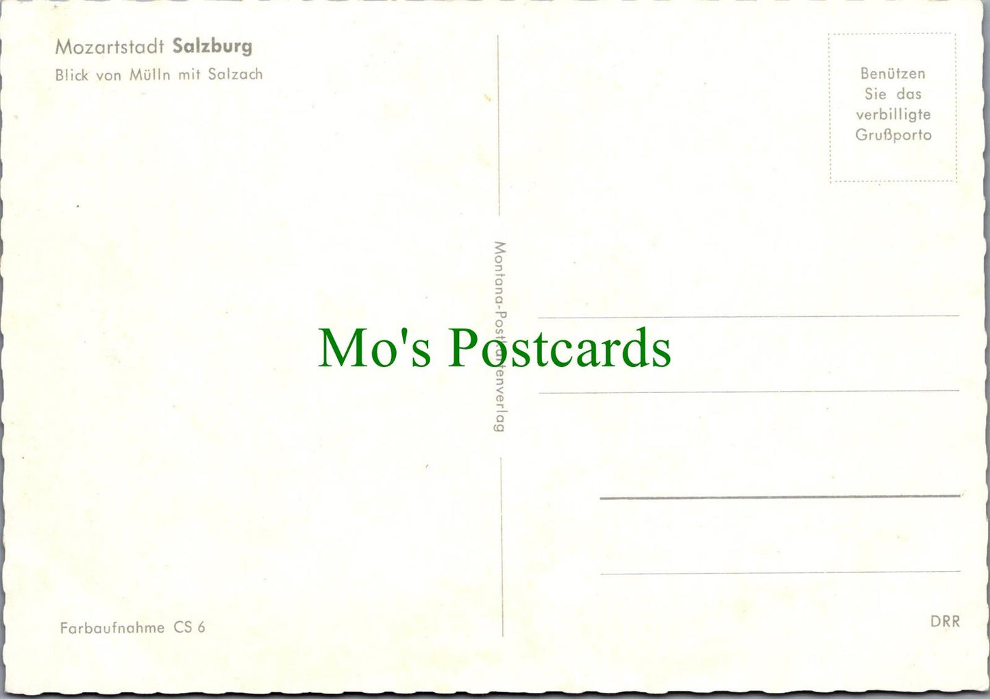 Austria Postcard - Mozartsstadt Salzburg, Blick Von Mulln Mit Salzach RRR1340