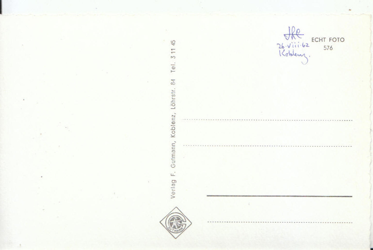 Germany Postcard - Burg Katz 14185A