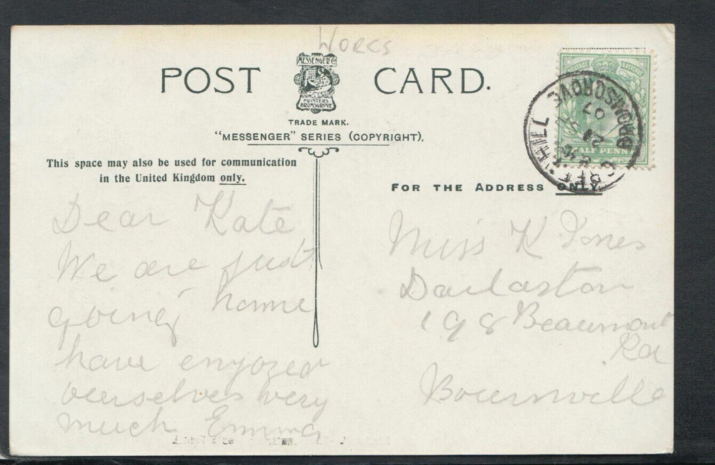 Worcestershire Postcard - Blackwell, The Sanatorium (South Front) RS16838