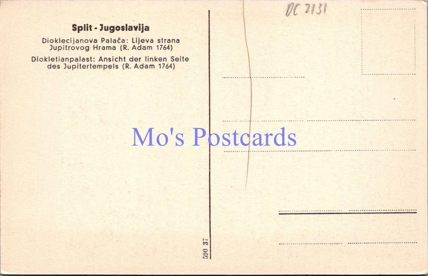 Croatia Postcard - Split, Jugoslavija, The Palace of Diocletian DC2131
