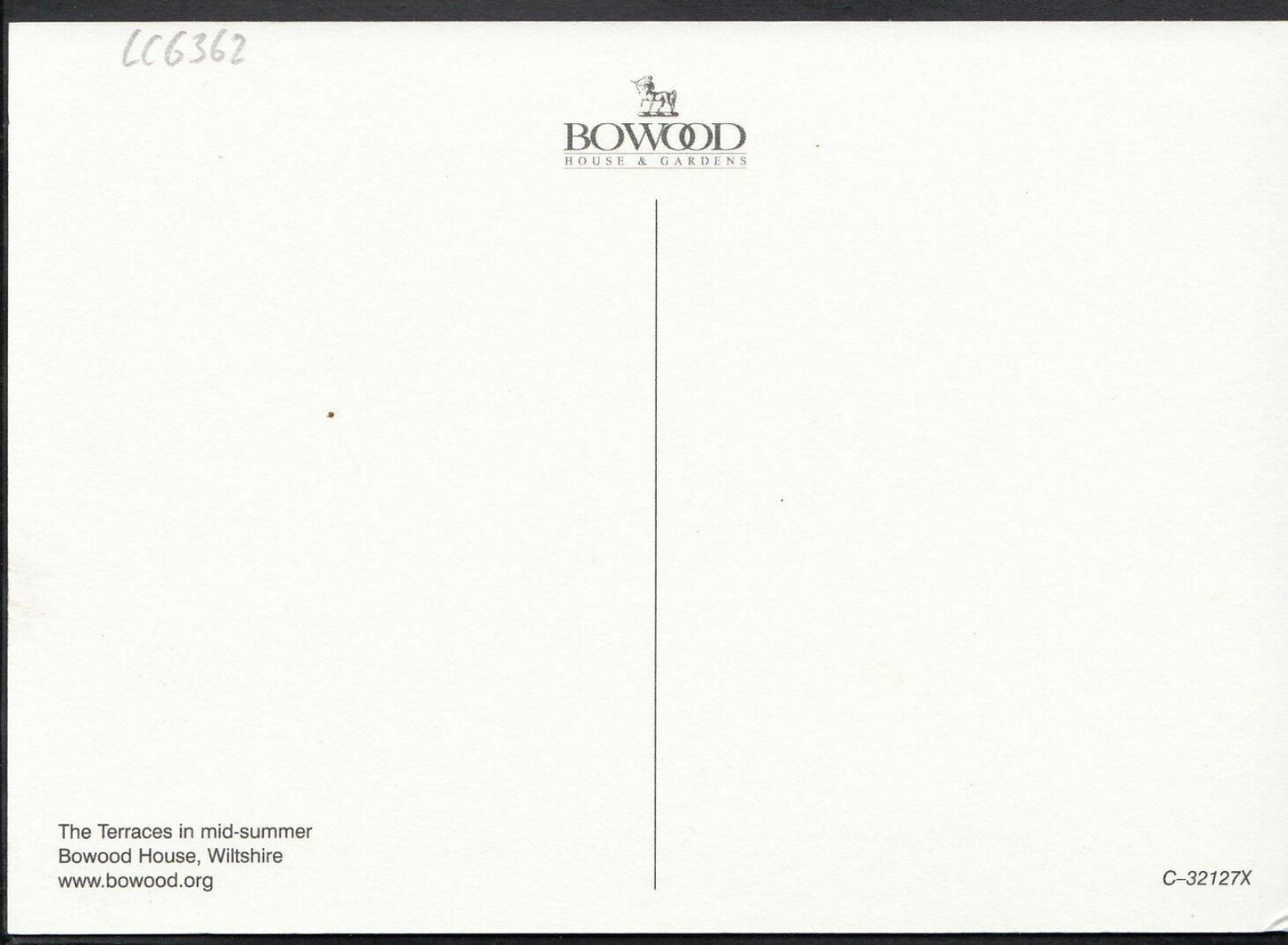 Wiltshire Postcard: Bowood House Gardens Calne Stately Home Rose Bed LC6362