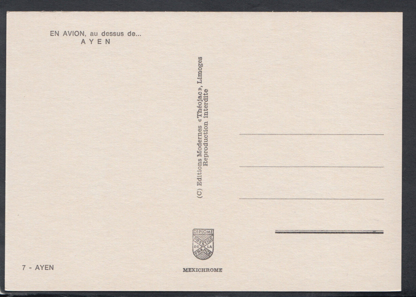 France Postcard - En Avon, Au Dessus De... Ayen RR5734