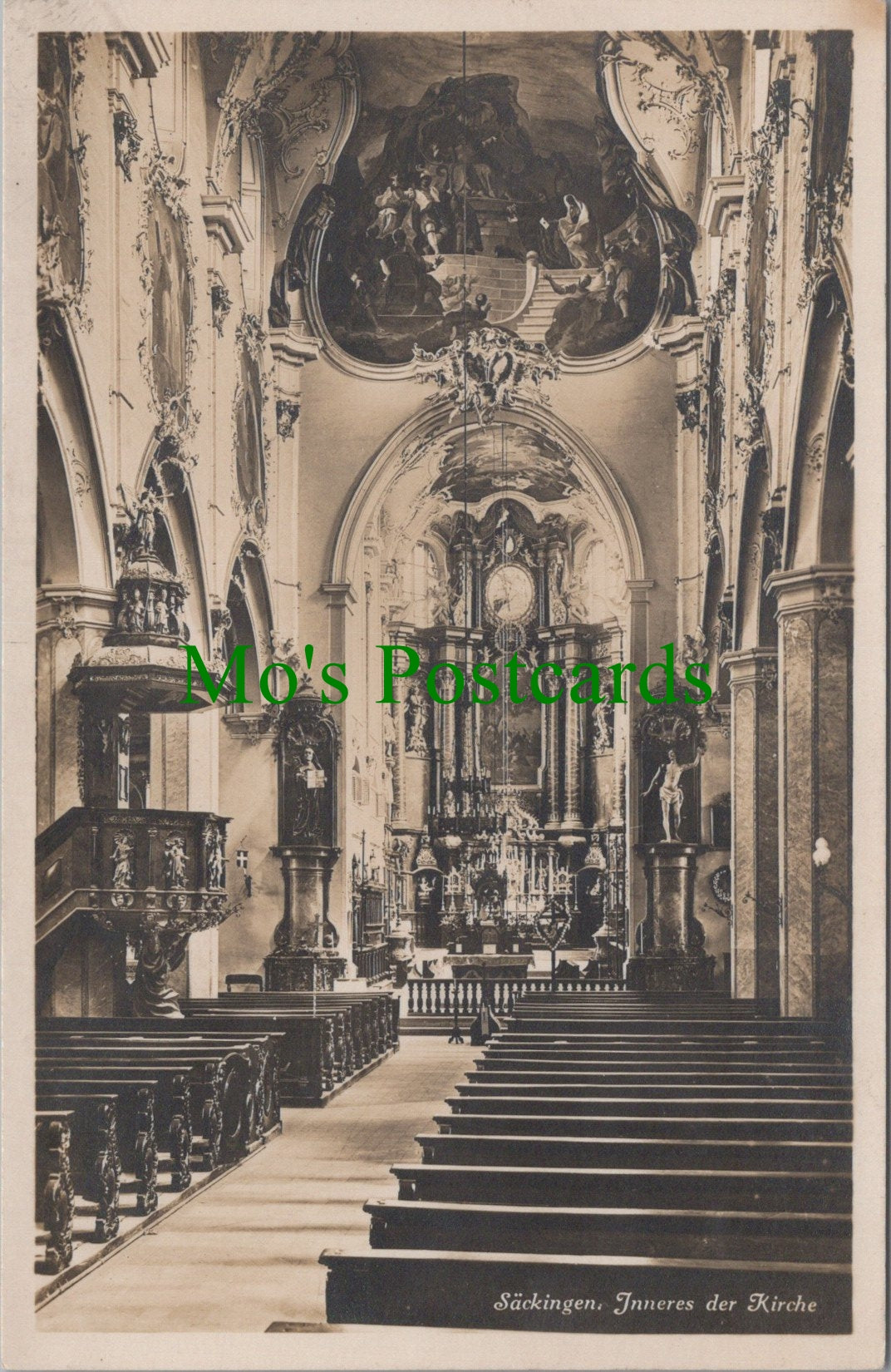 Germany Postcard - Bad Säckingen, Inneres Der Kirche SW11886