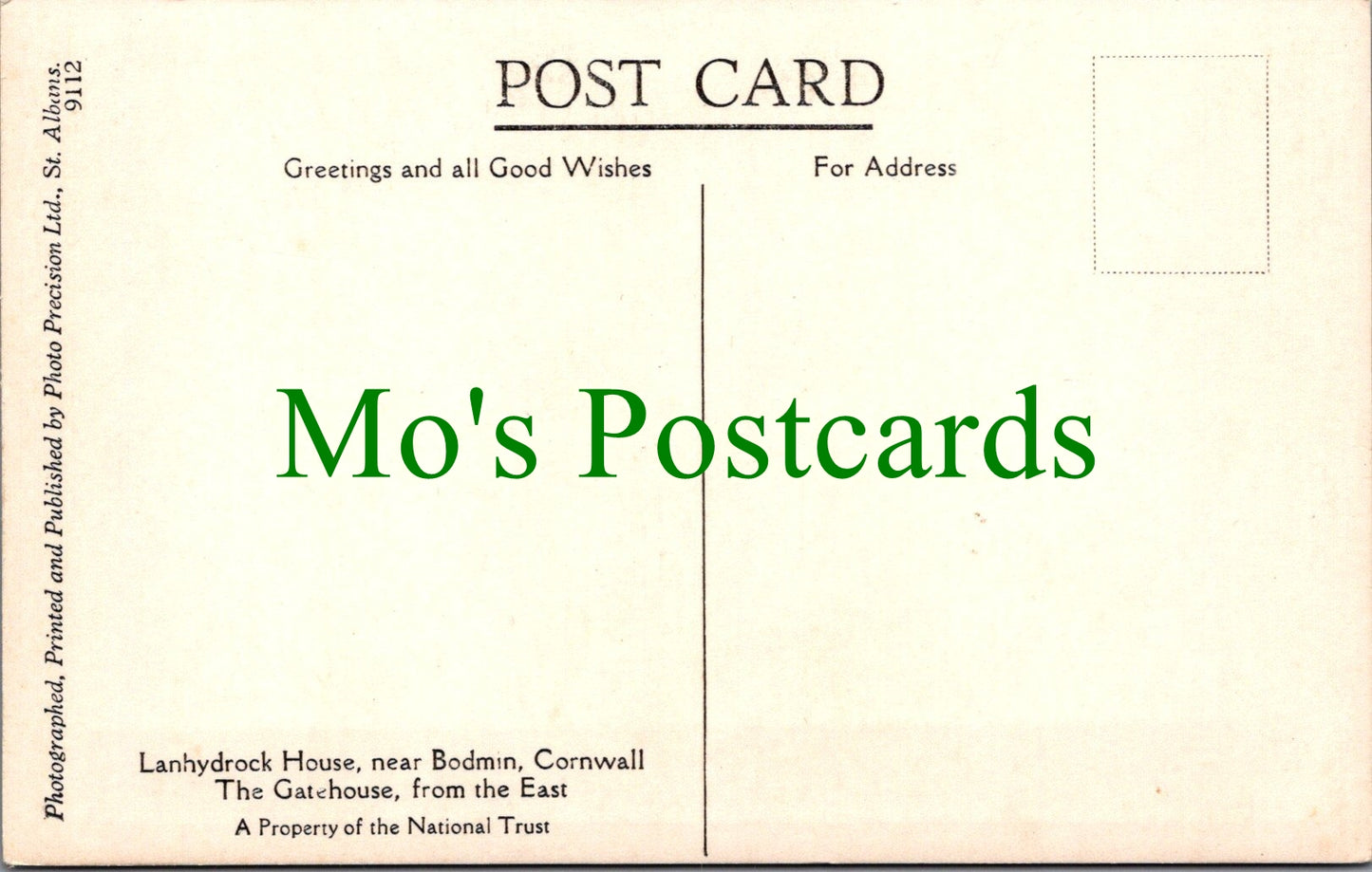 Cornwall Postcard - The Gatehouse, Lanhydrock House SW11915