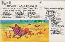 Load image into Gallery viewer, Holiday Message Postcard - Lazy Holiday, Beach, Deckchair SW13405