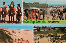 Load image into Gallery viewer, Norfolk Postcard - Greetings From Hemsby SW13412