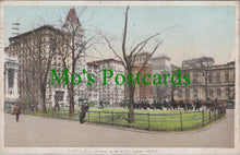 Load image into Gallery viewer, America Postcard - New York, City Hall Park and Broadway SW12070