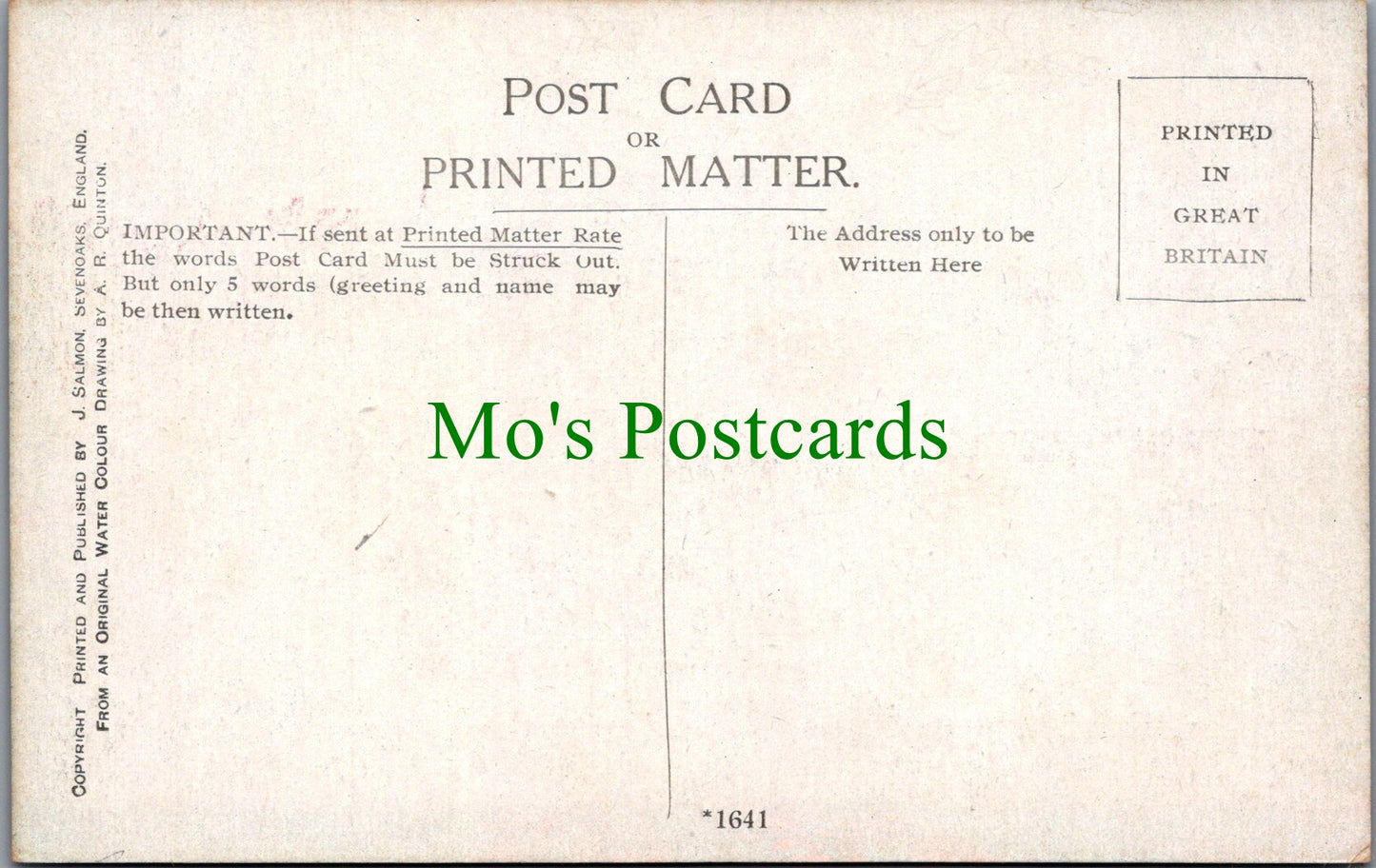 Isle of Wight Postcard - Totland Bay, Artist A.R.Quinton SW11150