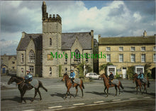 Load image into Gallery viewer, Yorkshire Postcard - Middleham, Racehorses Passing Through SW12782