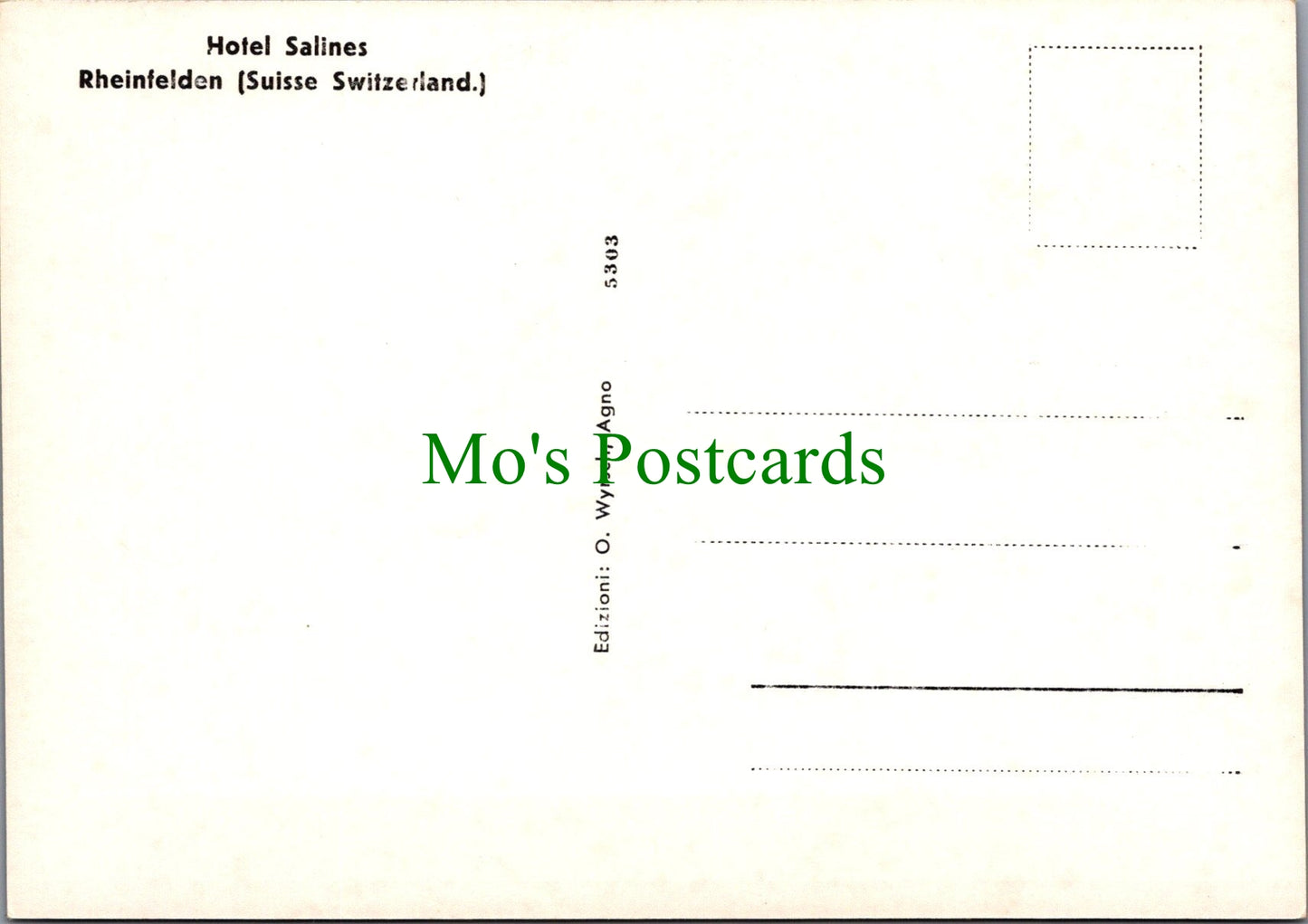 Switzerland Postcard - Hotel Salines, Rheinfelden SW11435