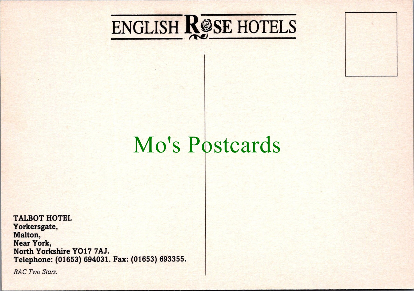 Yorkshire Postcard - Talbot Hotel, Yorkersgate, Malton SW11440