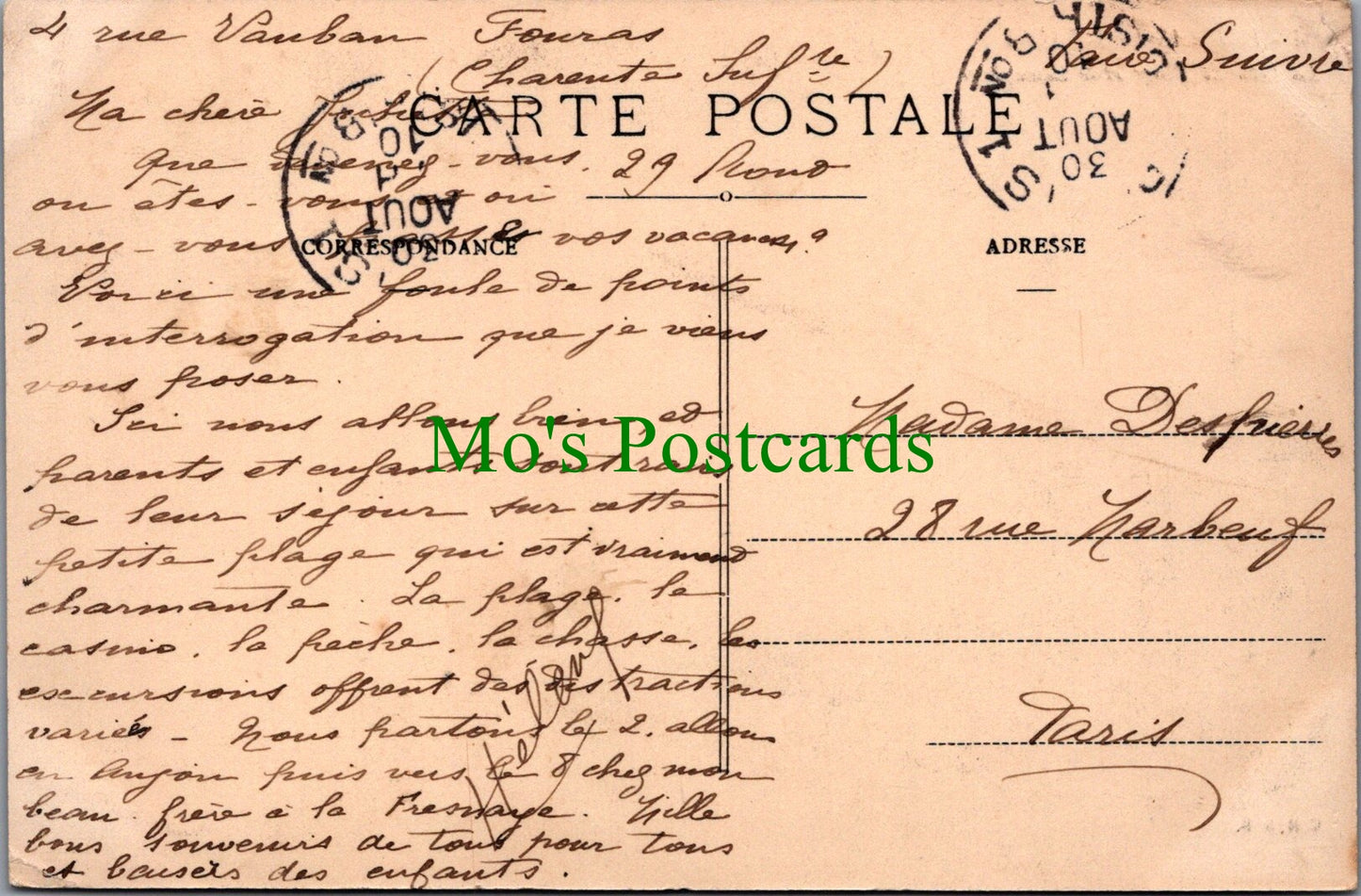 France Postcard - Fouras-Les-Bains, La Grande Plage SW11644