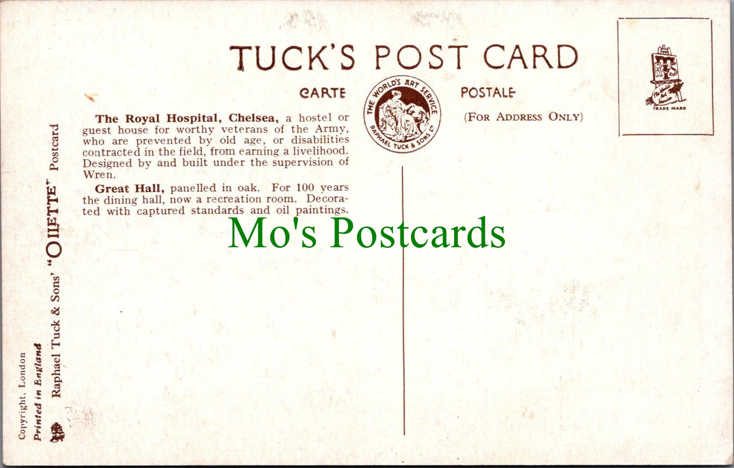 London Postcard - The Royal Hospital, Chelsea SW11756
