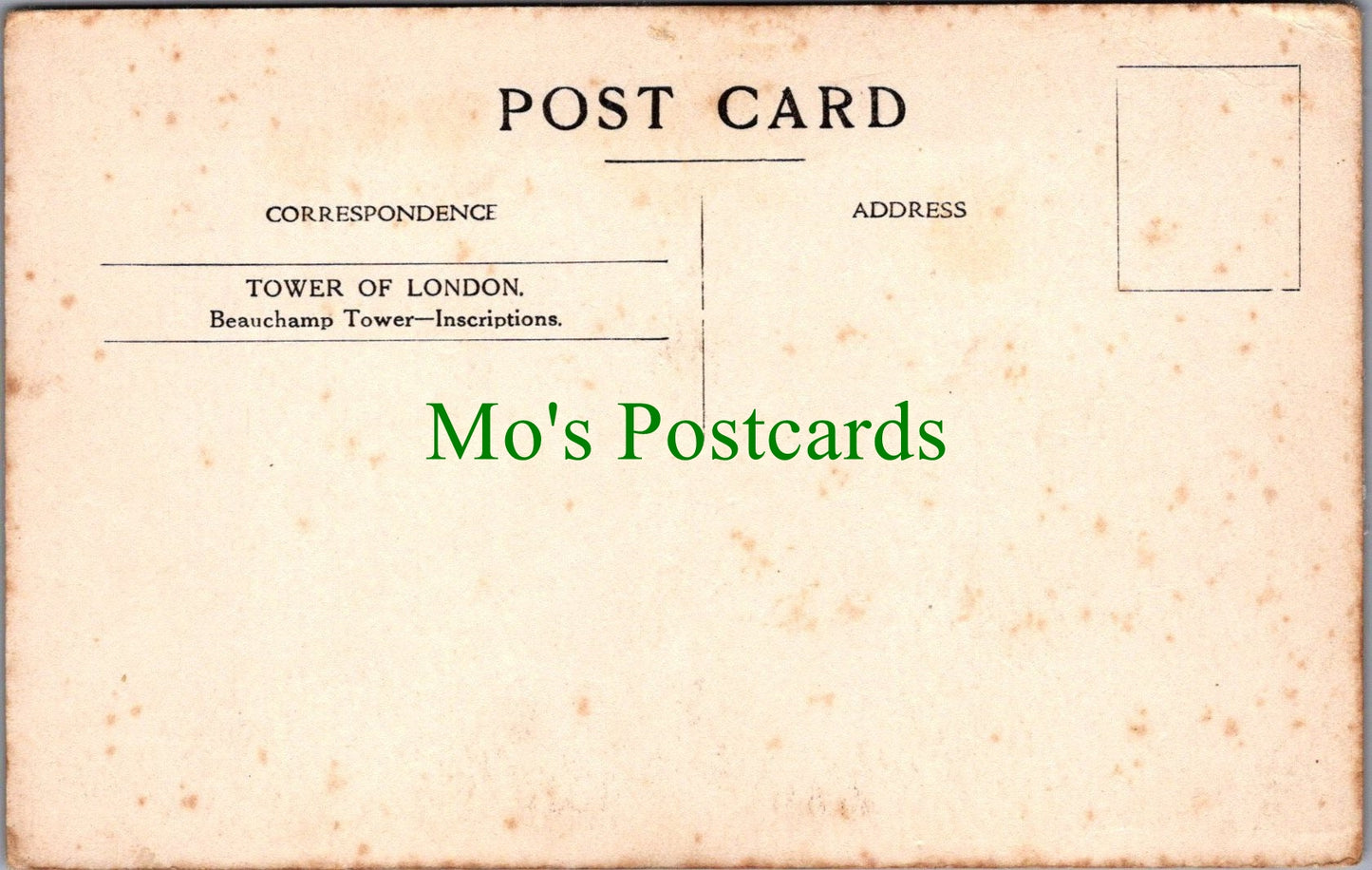 London Postcard - Tower of London, Beauchamp Tower Inscriptions SW11797
