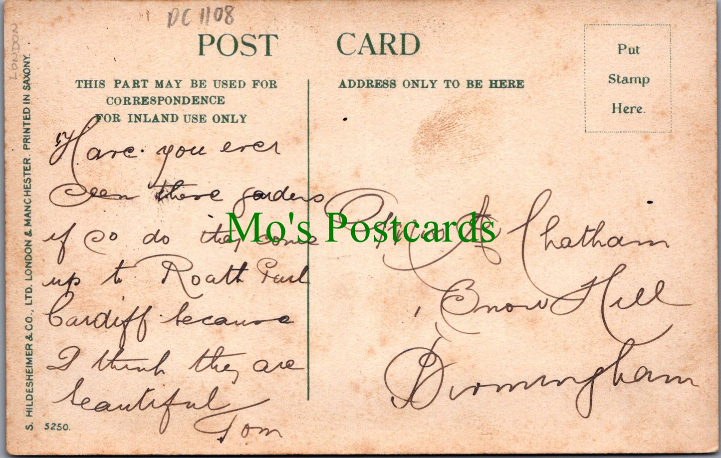 London Postcard - Kensington Gardens DC1108