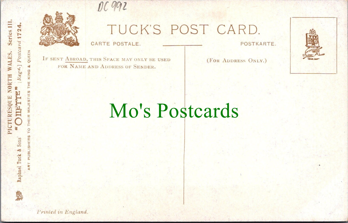Wales Postcard - Artist View of Fairy Glen, Betws-Y-Coed DC992