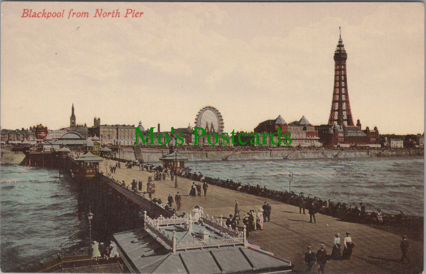 Lancashire Postcard - Blackpool From North Pier DC1034