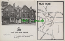 Load image into Gallery viewer, Cumbria Postcard - Map of Ambleside, Queens Youth Hostel SW13146
