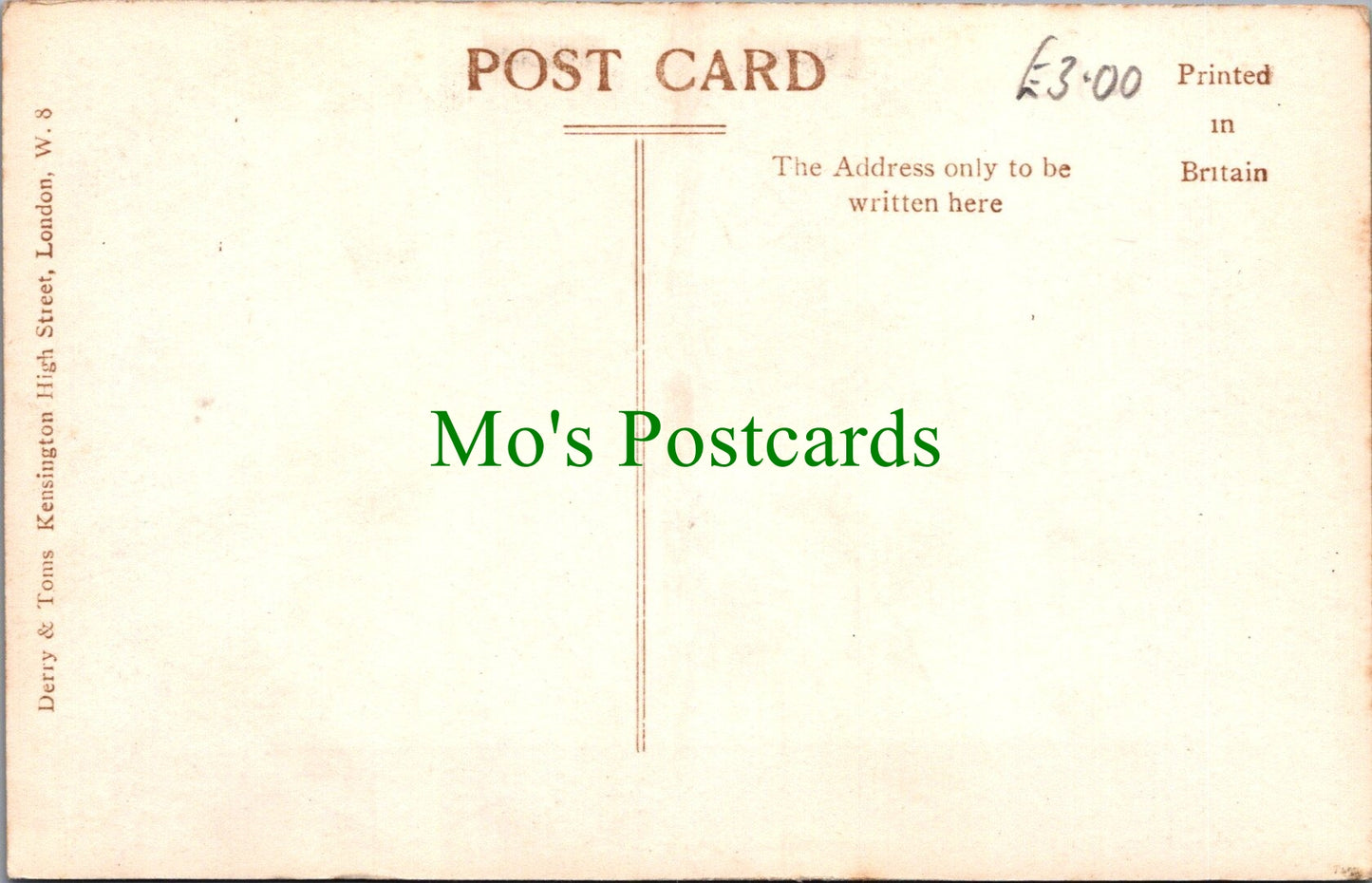 London Postcard - Kensington, Derry Gardens SW13202
