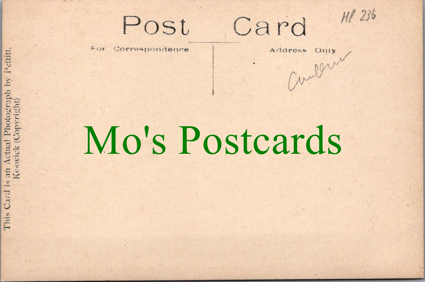 Cumbria Postcard - The Heads, Keswick HP236