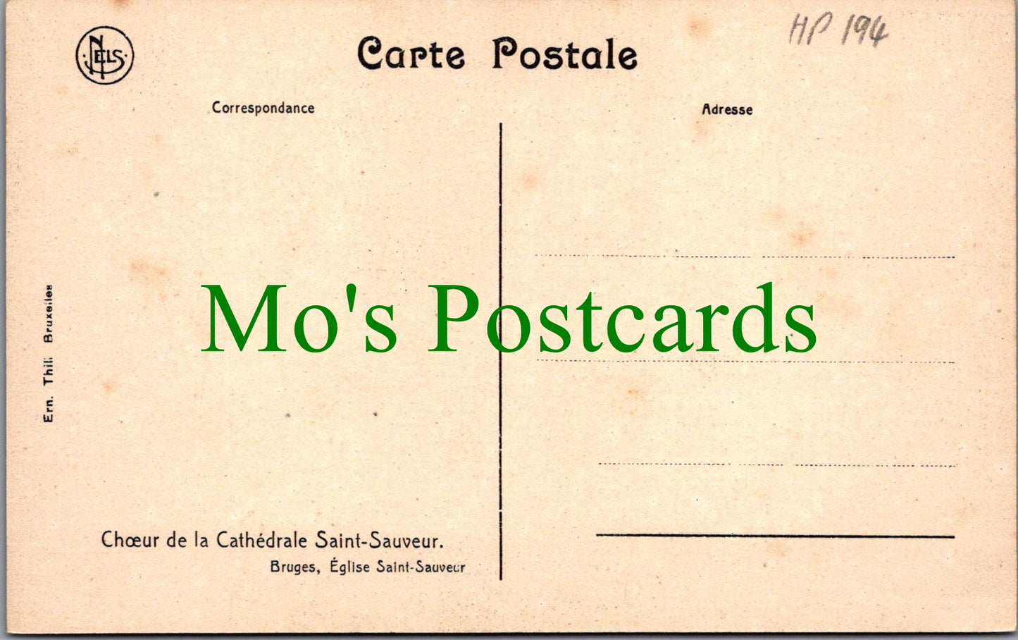 Belgium Postcard - Bruges, Choeur De La Cathedrale Saint-Sauveur HP194