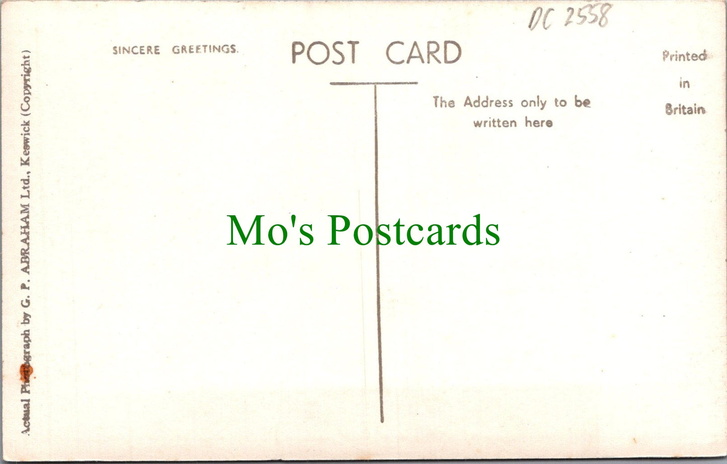 Cumbria Postcard - Windermere From Low Wood DC2558