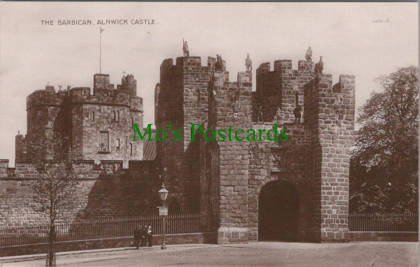 Northumberland Postcard - The Barbican, Alnwick Castle SW12457