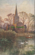 Load image into Gallery viewer, Warwickshire Postcard - Stratford-on-Avon Church & River SW10969