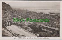 Load image into Gallery viewer, Gibraltar Postcard - A Bird's Eye View of The Town and Harbour SW11020