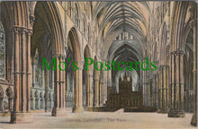 Load image into Gallery viewer, Lincolnshire Postcard - Lincoln Cathedral, The Nave SW11042