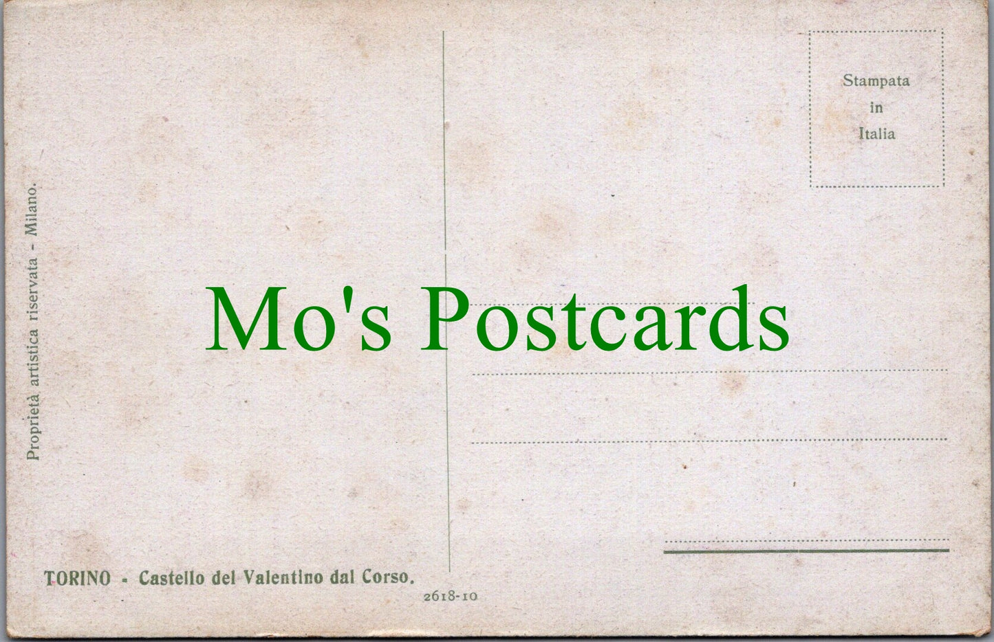 Italy Postcard - Torino, Castello Del Valentino Dal Corso SW11091