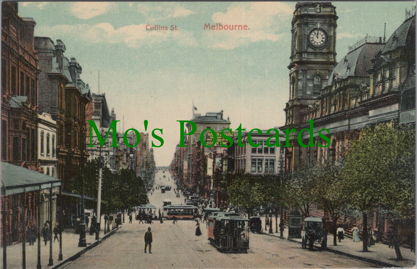 Australia Postcard - Melbourne, Collins Street SW11093