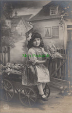 Load image into Gallery viewer, Children Postcard - Young Girl Sat on a Hand Cart HP120