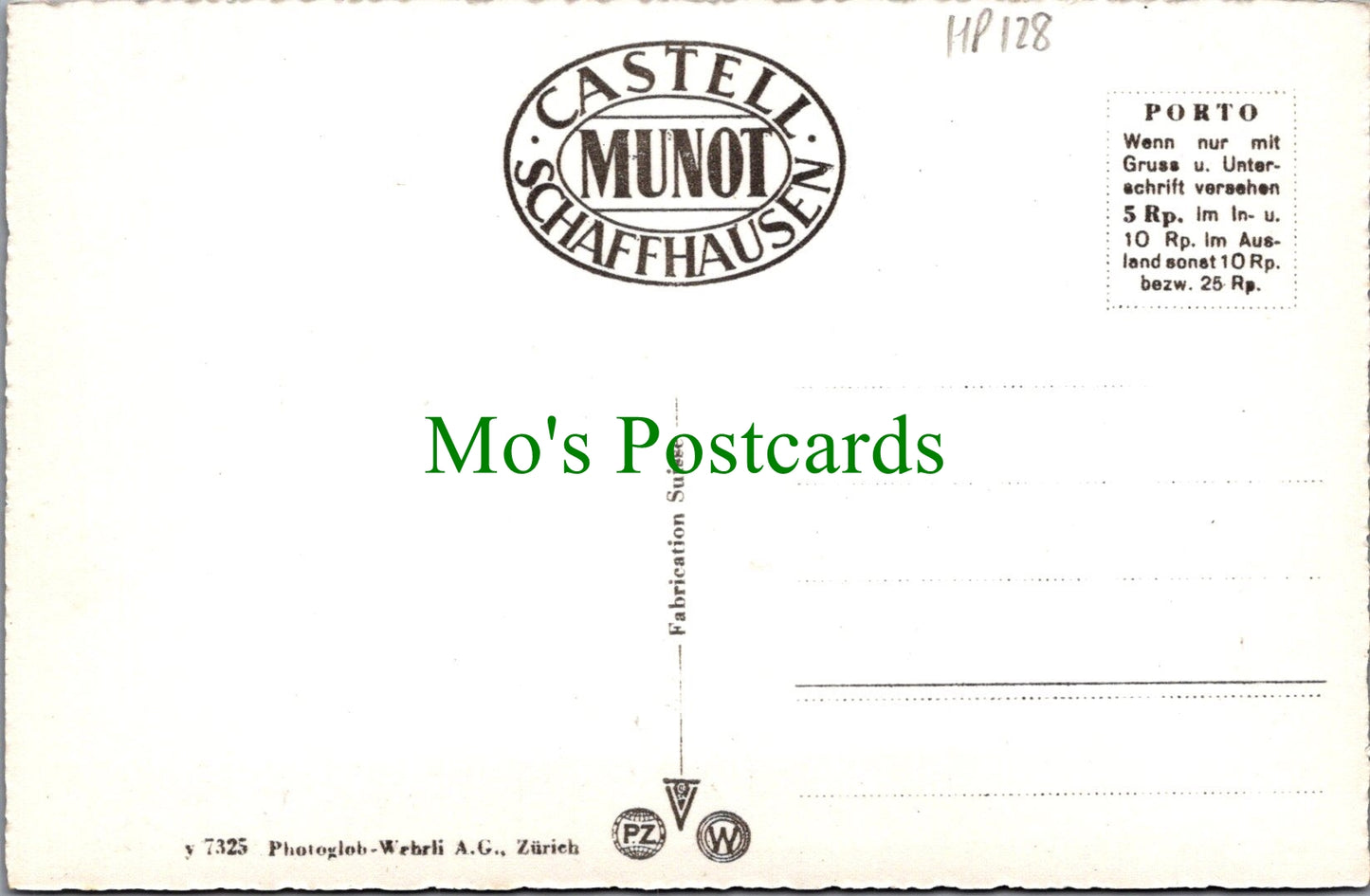 Switzerland Postcard - Schaffhausen Mit Munot HP128