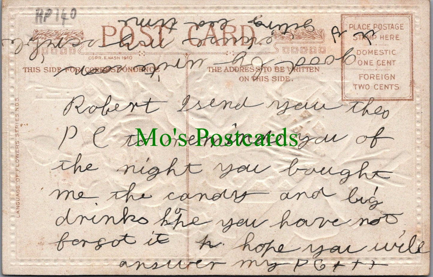 Embossed Greetings Postcard - Rose: Emblem of Fond Love HP140