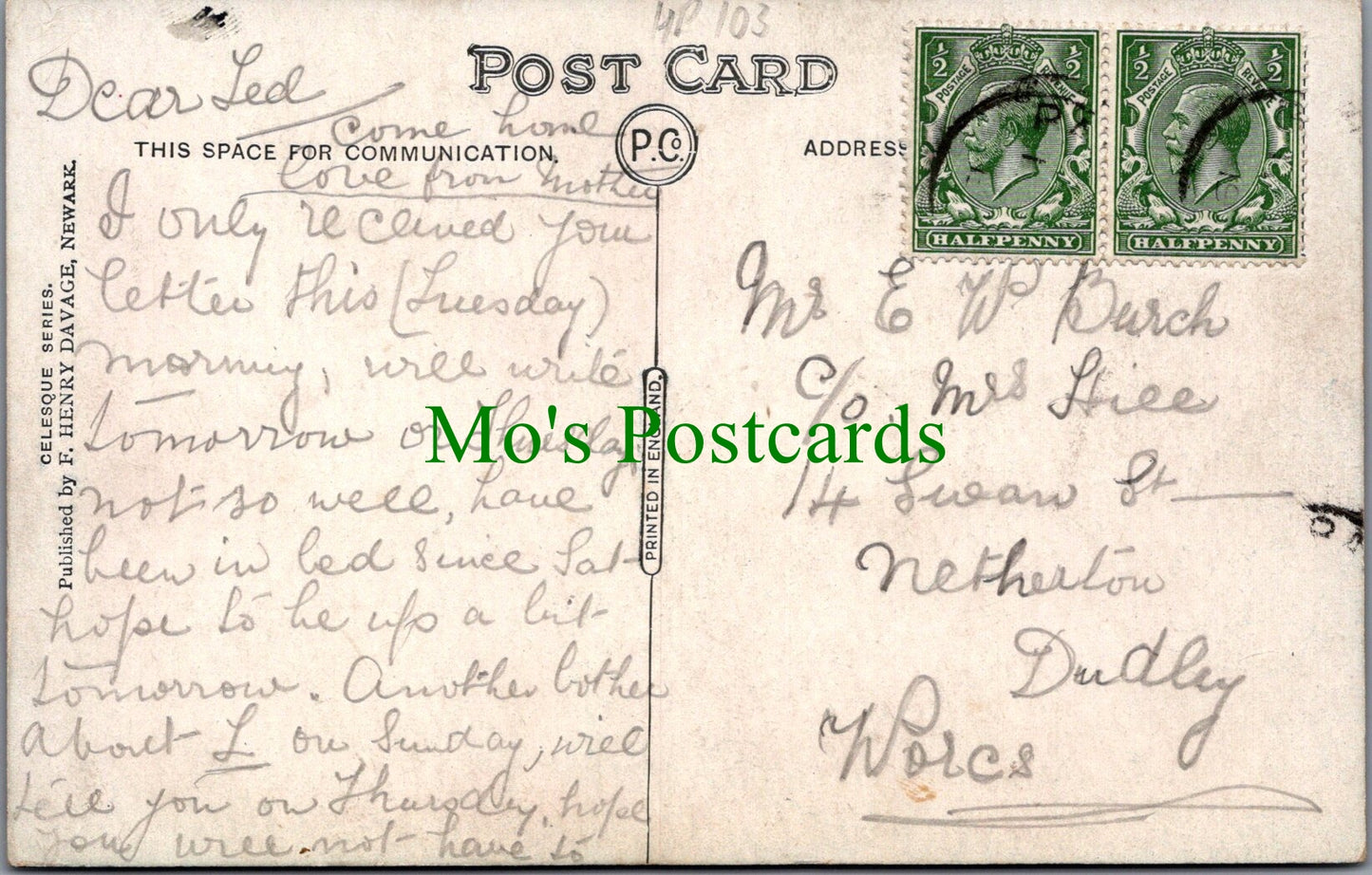 Nottinghamshire Postcard - Newark, General View HP103