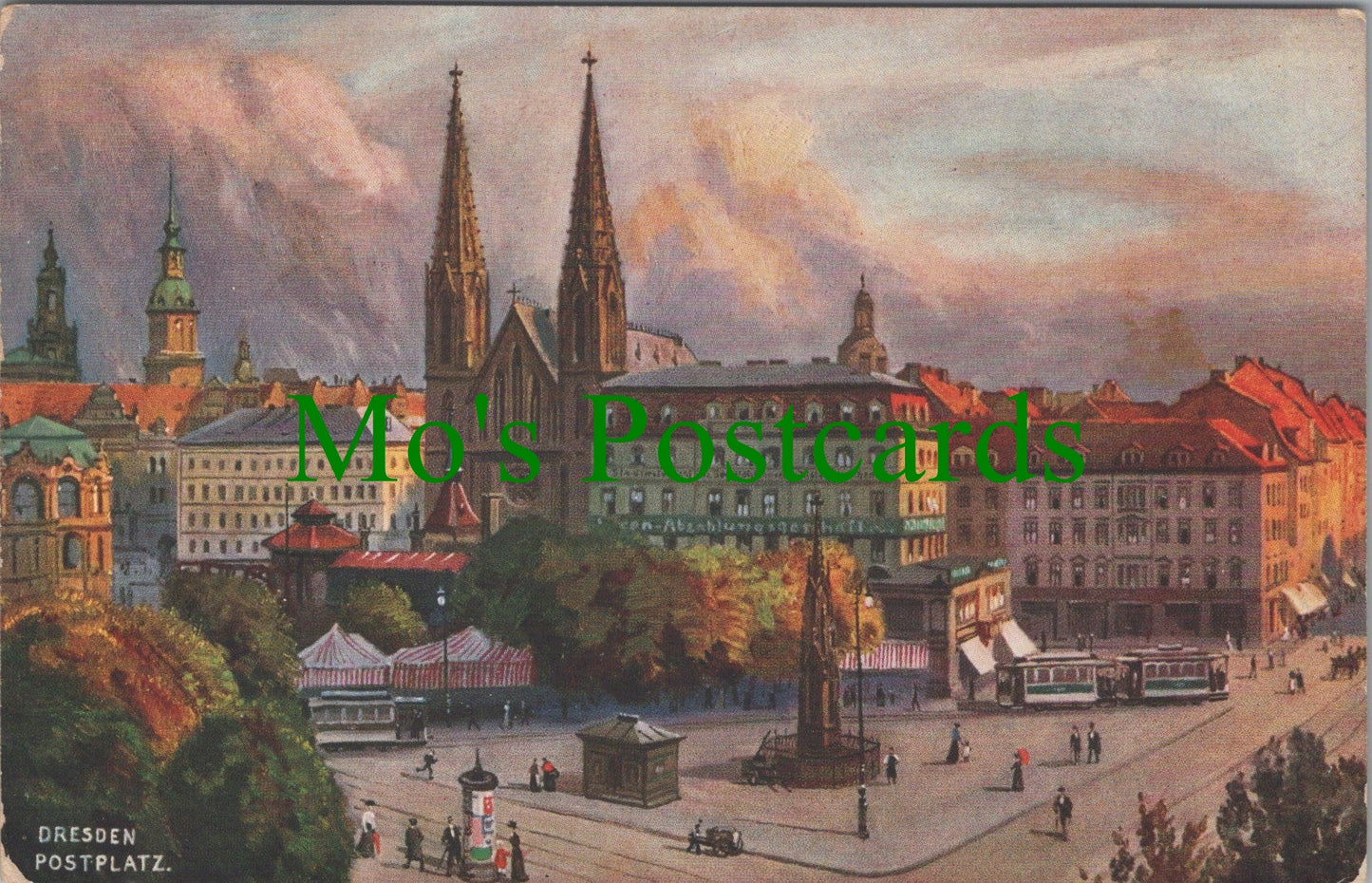Germany Postcard - Dresden Postplatz SW12532