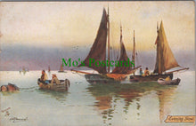 Load image into Gallery viewer, Art Postcard - Fishing in The North Sea, Artist E.D.Percival SW11554