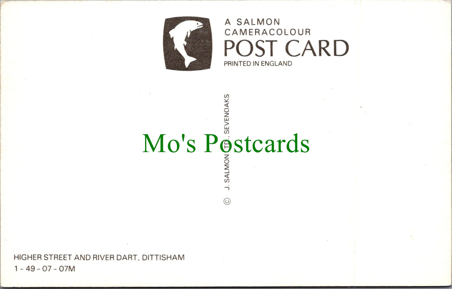 Devon Postcard - Dittisham Higher Street and River Dart SW11590