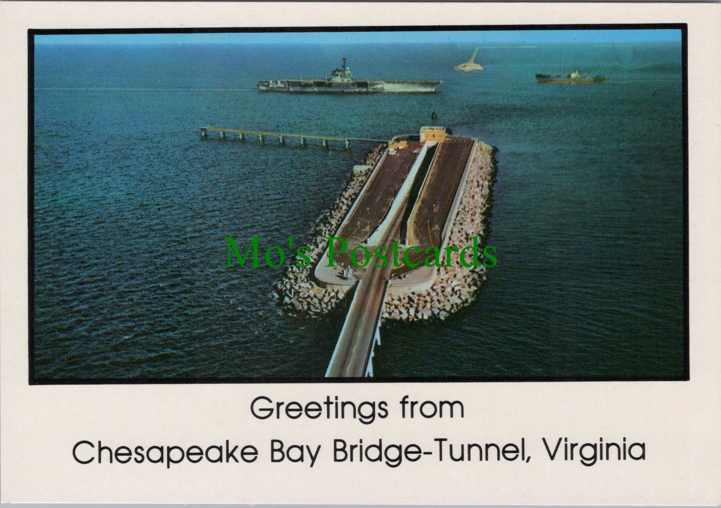 America Postcard - Chesapeake Bay Bridge-Tunnel, Virginia SW11951