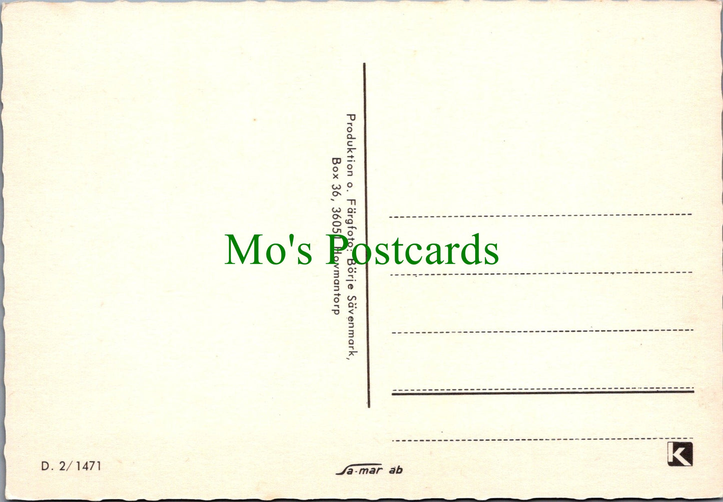 Sweden Postcard - Halsning Fran Kosta SW11960