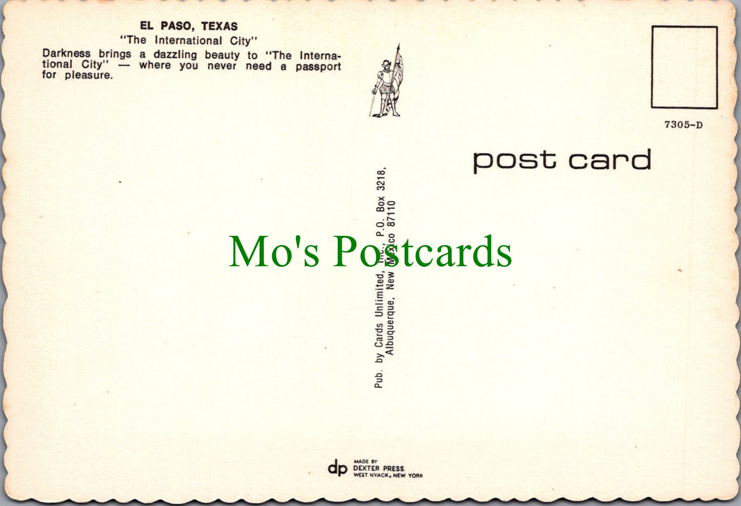 America Postcard - El Paso, Texas - The International City SW12130