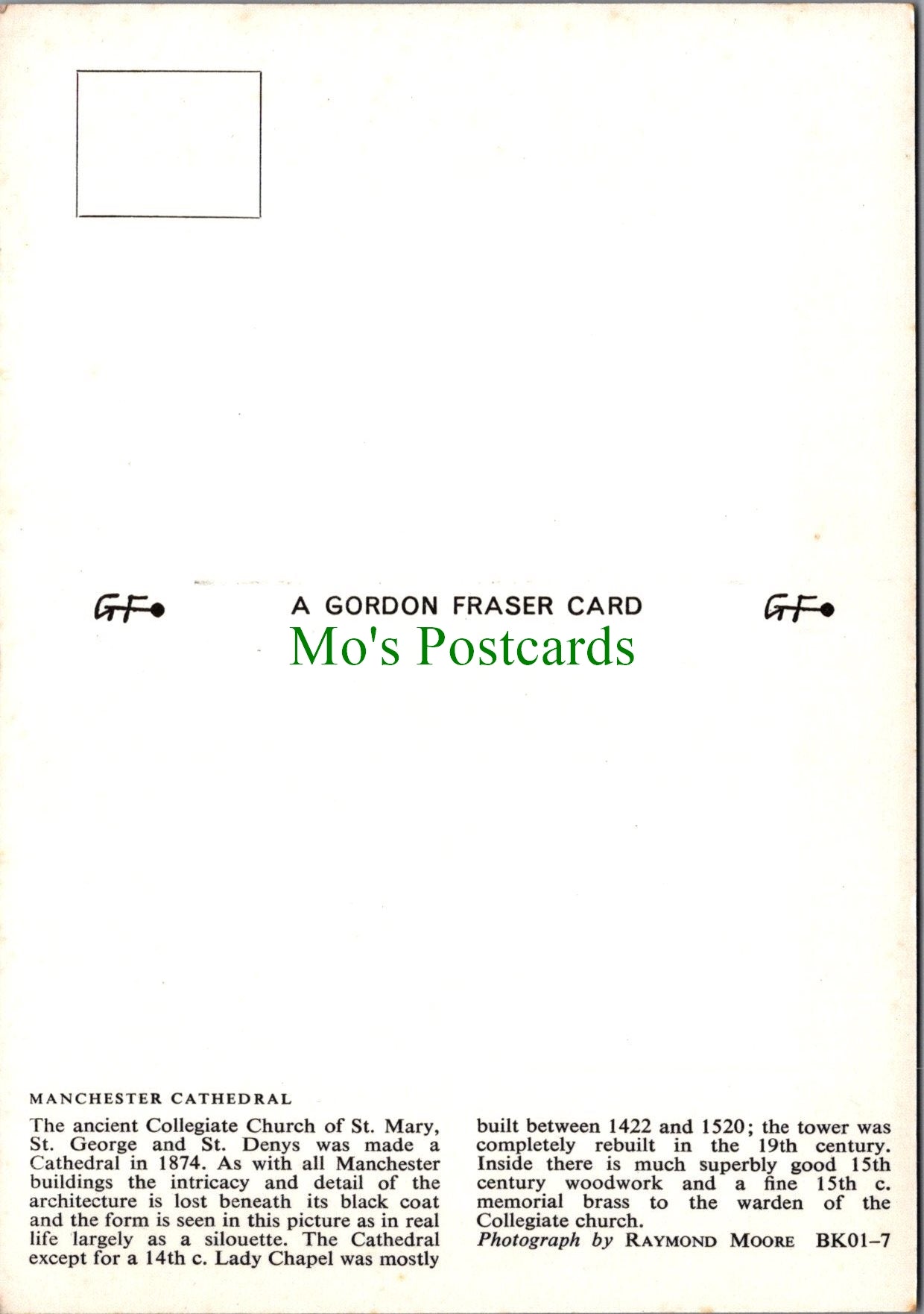 Lancashire Postcard - Manchester Cathedral SW12165