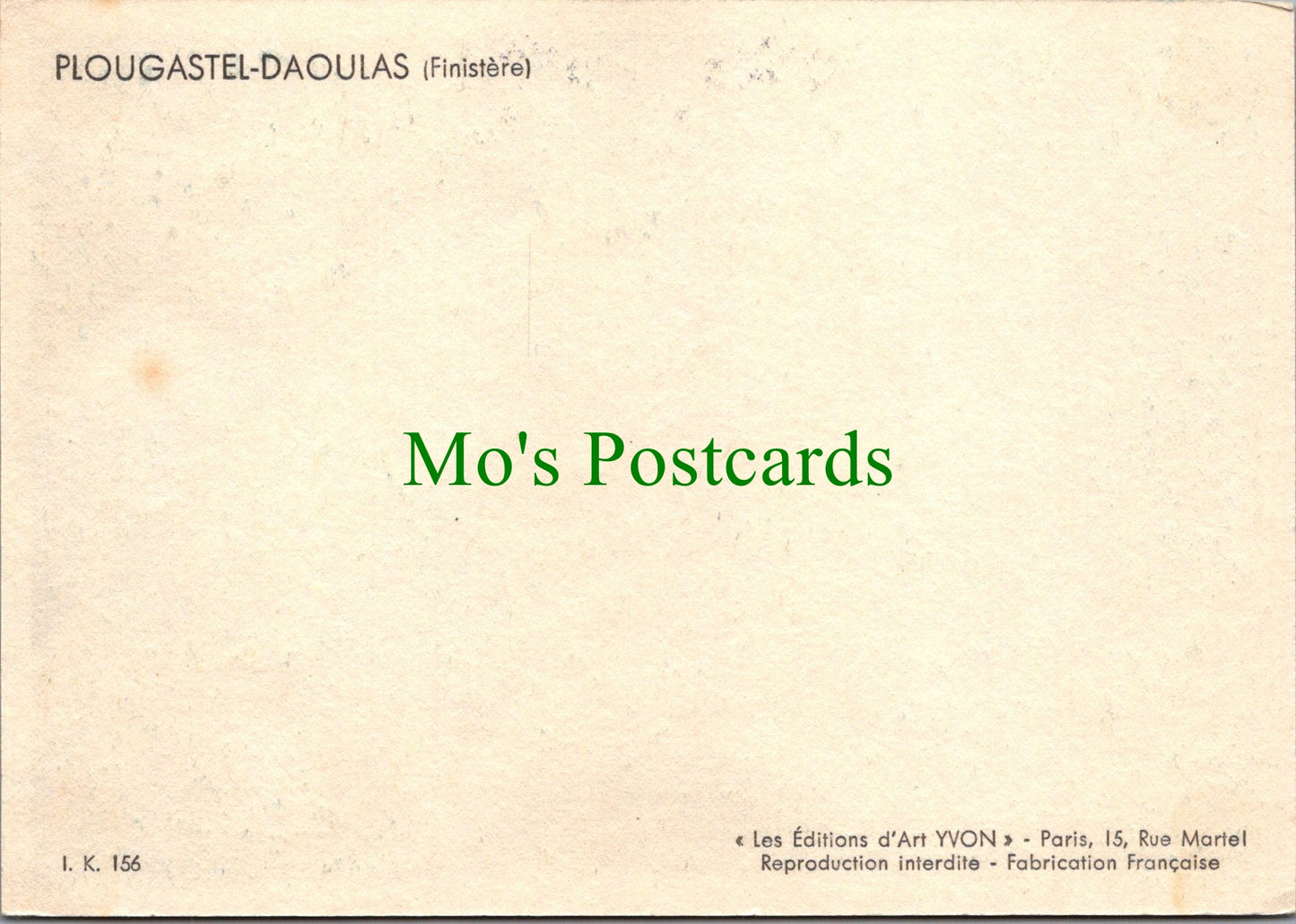 France Postcard - Plougastel-Daoulas, Finistere SW12178